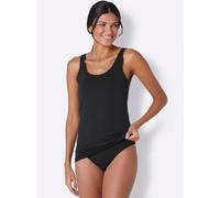 SCHIESSER Damen Trägertop '2er-Pack Uncover' schwarz, Größe XL, 6528842 Schwarz XL