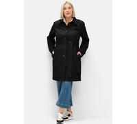 Sheego Trenchcoat mit Schulterriegel 48 schwarz