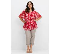 Sheego Tunika aus Chiffon 42 erdbeere-gemustert