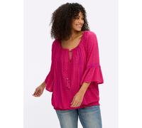 Sheego Tunika aus Lochstickerei 56 pink