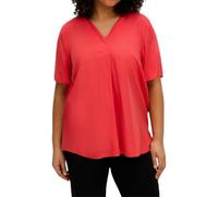 Sheego Tunika Damen Bluse V-Ausschnitt Lagenoptik floral Alloverdruck Kurzarm Hummer Modal