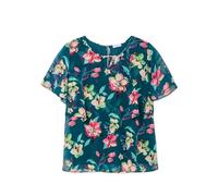 Sheego Tunika Damen Große Größen Chiffon Bluse dunkelpetrol Gemustert Flügelärmel