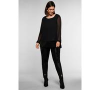 Sheego Tunika in 2-in-1 Optik 52 schwarz