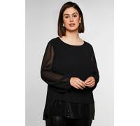 Sheego Tunika in 2-in-1 Optik 58 schwarz