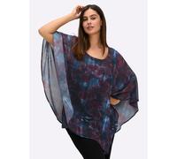 Sheego Tunika in Cape-Optik, mit Jersey-Top 40 tiefblau-bedruckt