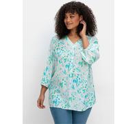 Sheego Tunika mit Alloverdruck 42 ecru-gemustert