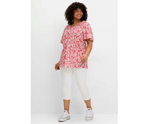 Sheego Tunika mit Blätterprint 42 hummer-gemustert