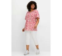 Sheego Tunika mit Blätterprint 44 hummer-gemustert