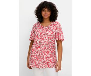 Sheego Tunika mit Blätterprint 46 hummer-gemustert