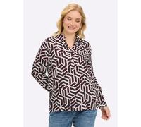 Sheego Tunika mit Grafik-Alloverdruck 54 schwarz-ecru-bedruckt