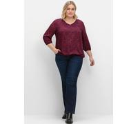 Sheego Tunika mit Minimalprint 58 beere-gemustert