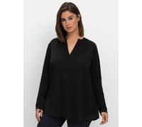 Sheego Tunika mit tiefem V-Schlitz 48 schwarz