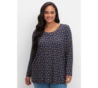 Sheego Tunikashirt in A-Form 40 marine-camel-bedruckt
