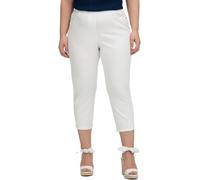 Sheego Twillhose 7/8 Hose Damen, schmal, weiß, Schlupfhose, Stretch, Five-Pocket