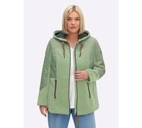 Sheego Übergangsjacke im Mix aus Fleece und Stepp 38 eucalyptus