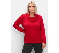 Wasserfallpullover "Pullover", Damen, Gr. 44, rot, 55% Baumwolle, 45% Viskose, unifarben, Pullover (11550926-44) rot