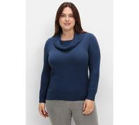 Wasserfallpullover "Pullover", Damen, Gr. 46, blau (marine), 55% Baumwolle, 45% Viskose, unifarben, Pullover (97152759-46) marine