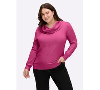 Wasserfallpullover "Pullover", Damen, Gr. 50, pink (fuchsia), 55% Baumwolle, 45% Viskose, unifarben, Pullover (40457711-50) fuchsia