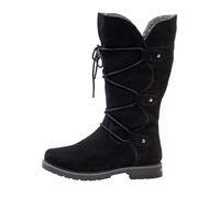 Sheego Weitschaftstiefel aus Leder mit Schnürung 37 schwarz