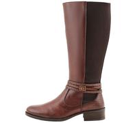 Sheego Weitschaftstiefel aus Leder, mit Zierschnalle 40 dunkelbraun