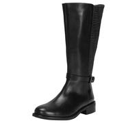 Sheego Weitschaftstiefel aus Leder, mit Zierschnalle 43 schwarz