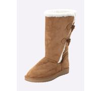 Sheego Weitschaftstiefel in Veloursoptik 43 camel
