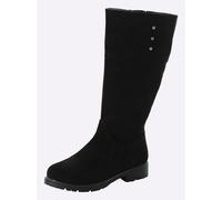 Sheego Weitschaftstiefel mit Ziernieten und Blockabsatz 39 schwarz
