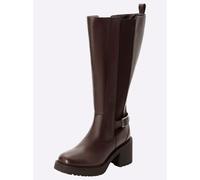 Sheego Weitschaftstiefel mit Zierschnalle 37 braun