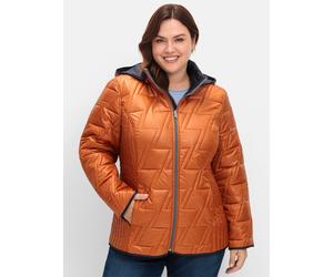 Sheego Wendejacke mit Kapuze, abzippbar 56 cognac