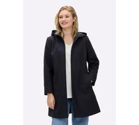Kurzmantel SHEEGO, Damen, Gr. 40, schwarz (tiefblau), 90% Polyester, 10% Wolle, unifarben, unifarben mit Farbeinsatz, unifarben mit Farbeinsätzen, Mäntel Kurzmantel (30248334-40) tiefblau