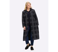 Sheego Wintermantel mit Karomuster 52 schwarz-graphit-gemustert