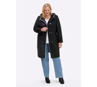Dufflecoat SHEEGO, Damen, Gr. 50, schwarz, 90% Polyester, 10% Wolle, unifarben, unifarben mit Farbeinsatz, unifarben mit Farbeinsätzen, Mäntel (84633856-50) schwarz