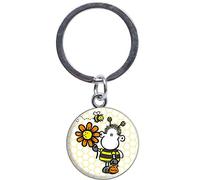 Sheepworld - 46823 - Mini Schlüsselanhänger, Bee Happy, Metall, Kunststoff, 5,5cm x 2,5cm