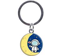 Sheepworld - 46842 - Mini Schlüsselanhänger, Mond, Ich liebe dich bis zum Mond und zurück, Metall, Kunststoff, 5cm x 2,5cm