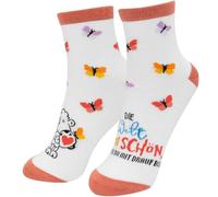 Sheepworld - 70181 - Zaubersocken, Schaf, Die Welt ist schön, weil Du mit drauf bist!, Größe 36-40, für Damen