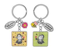 Schlüsselanhänger für zwei, Biene \ Wir gehören zusammen - wie Bienchen und Blumen\