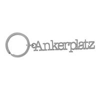 GRUSS & CO Sheepworld, 47043 - Schlüsselanhänger, Ankerplatz, Metall, Größe mit Schlüsselring: 9,6cm x 3cm, Farbe: Silber