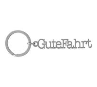 GRUSS & CO Sheepworld, 47054 - Schlüsselanhänger, Gute Fahrt, Metall, Größe mit Schlüsselring: 9,6cm x 3cm, Farbe: Silber