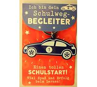 Sheepworld, Gruss und Co - 47158 - Anhänger, Reflektor, Auto, Rennwagen, Ich Bin Dein Schulweg-Begleiter, Länge 5,5cm, mit Metallring