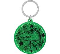 Sheepworld, Gruss und Co - 48285 - Anhänger, Reflektor, Krokodil, Dein Cooler Schulweg-Begleiter, rund, 5,5cm, mit Metallring