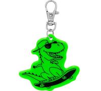 Sheepworld, Gruss und Co - 48863 - Anhänger Neon Reflektor, Dinosaurier, Supercoole Schulweg-Begleiter, Länge 9,5cm, mit Karabiner