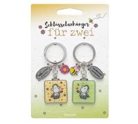 Schlüsselanhänger für zwei, Biene \ Wir gehören zusammen - wie Bienchen und Blumen\