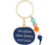 Sheepworld Schlüsselanhänger Motiv Gute Zeiten | Anhänger mit Schlüsselring, Länge 6,5 cm, mit Schmuckperlen-Charm | Geschenk für Freund, Freundin,Geburtstag | 74849
