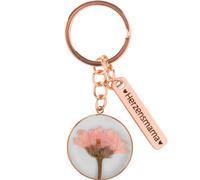 Sheepworld Schlüsselanhänger Motiv Herzensmama | Schlüsselring, Anhänger mit echter Trockenblume, angebracht auf Geschenk-Karte | Geschenk für Mama, Muttertag, Geburtstag | 73904