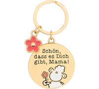 Sheepworld Schlüsselanhänger Motiv "Schön, Mama" | Schlüsselring mit rundem Text-Anhänger, angebracht auf Geschenk-Karte | Geschenk für Mama, Muttertag, Geburtstag | 73876