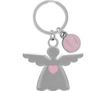 Sheepworld Schlüsselanhänger Schutzengel Motiv D Anhänger mit Initialen, Länge 6,5 cm, Metall | Geschenk Geburtstag, Taufe, Kommunion | 74890