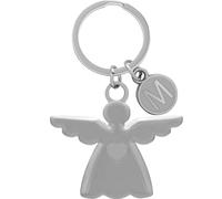 Sheepworld Schlüsselanhänger Schutzengel Motiv M blau Anhänger mit Initialen, Länge 6,5 cm, Metall | Geschenk Geburtstag, Taufe, Kommunion | 74900