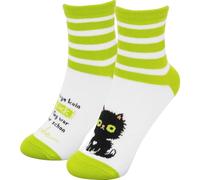 Sheepworld Zaubersocken Frauen Motiv Schwarze Katze | Damensocken, Größe 36-40, Motivsocken mit Spruch, gepresst in runde Form | Geschenk, Geburtstagsgeschenk, Katzenfreunde | 74848