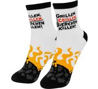 Sheepworld - Zaubersocken, Grillen, Chillen, Bierchen Killen!, Größe 41-46, für Herren