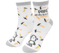 Sheepworld Zaubersocken mit Motiv Hammer Papa | Zaubersocken, Herrensocken, Größe 41-46 | Geschenk Vatertag, Männergeschenk, Geschenk Papa | 48646